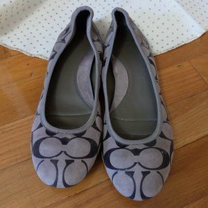 Coach Brown Ballet Flats/Dark Brown C's - image 1